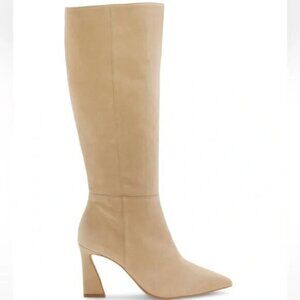 Vince Camuto Tressara Pointed Toe Knee High Boot Tan Suede Size 9.5 NWT